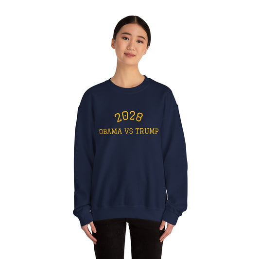 2028 Sweatshirt - Obama vs Trump College Crewneck