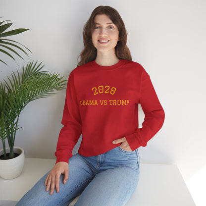 2028 Sweatshirt - Obama vs Trump College Crewneck