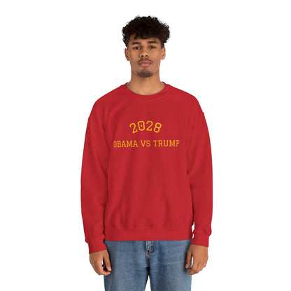 2028 Sweatshirt - Obama vs Trump College Crewneck