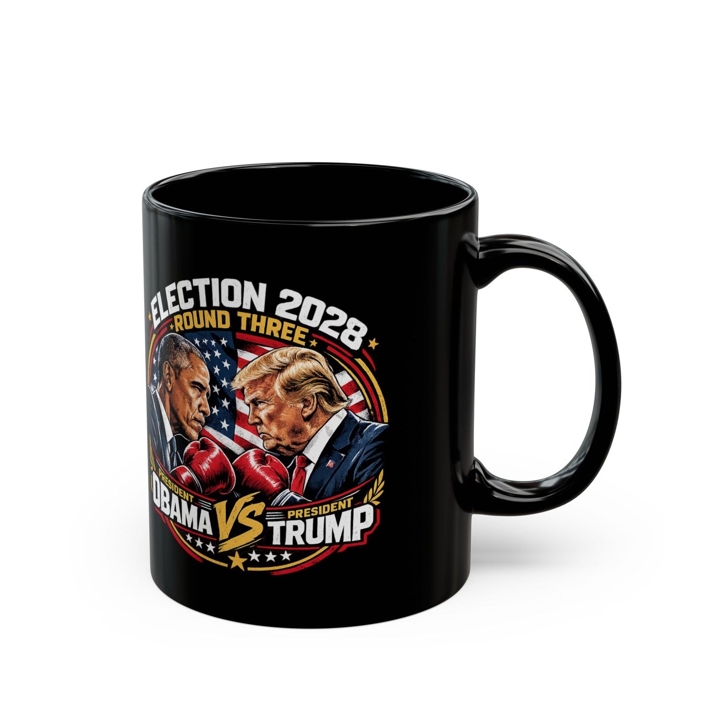Coffee Mug — "Election 2028: Obama vs Trump" Fight Night Design