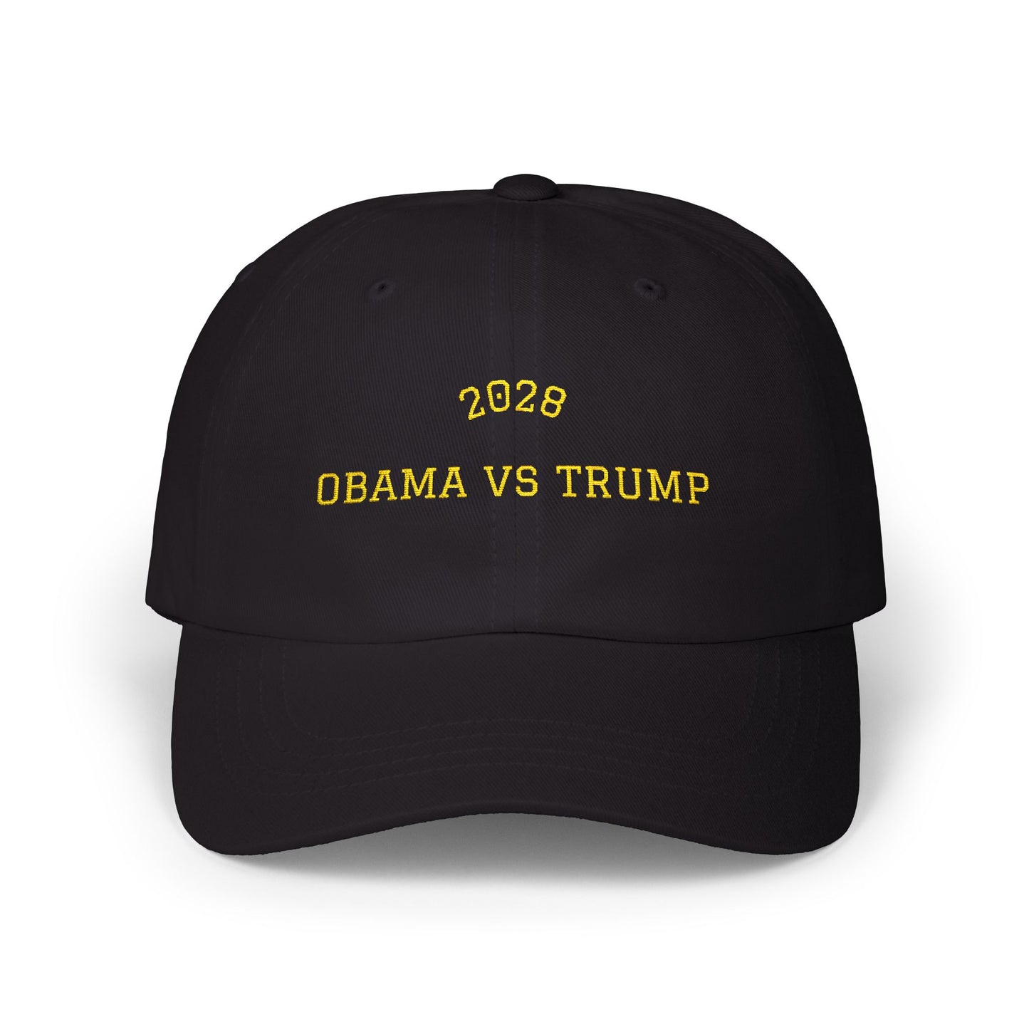 Election 2028 Dad Hat — Obama vs Trump Embroidered Baseball Cap