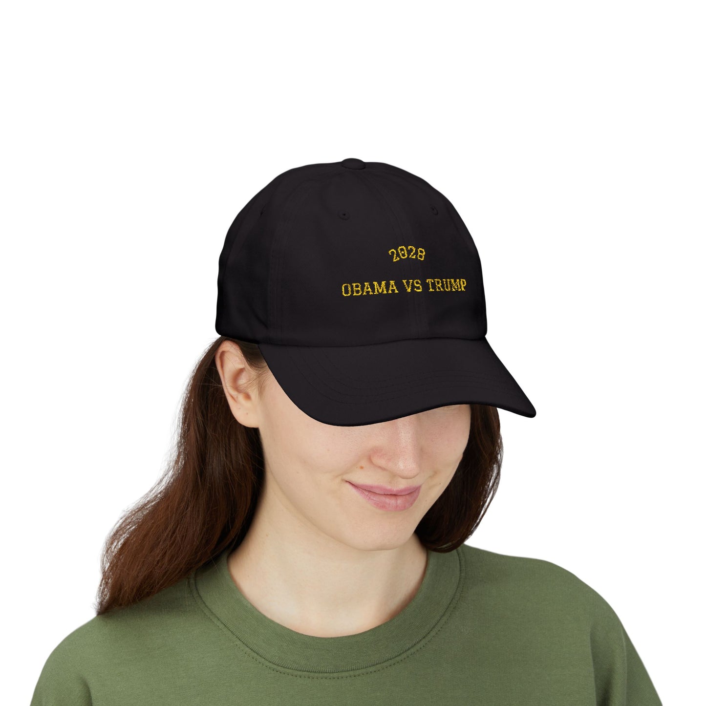 Election 2028 Dad Hat — Obama vs Trump Embroidered Baseball Cap