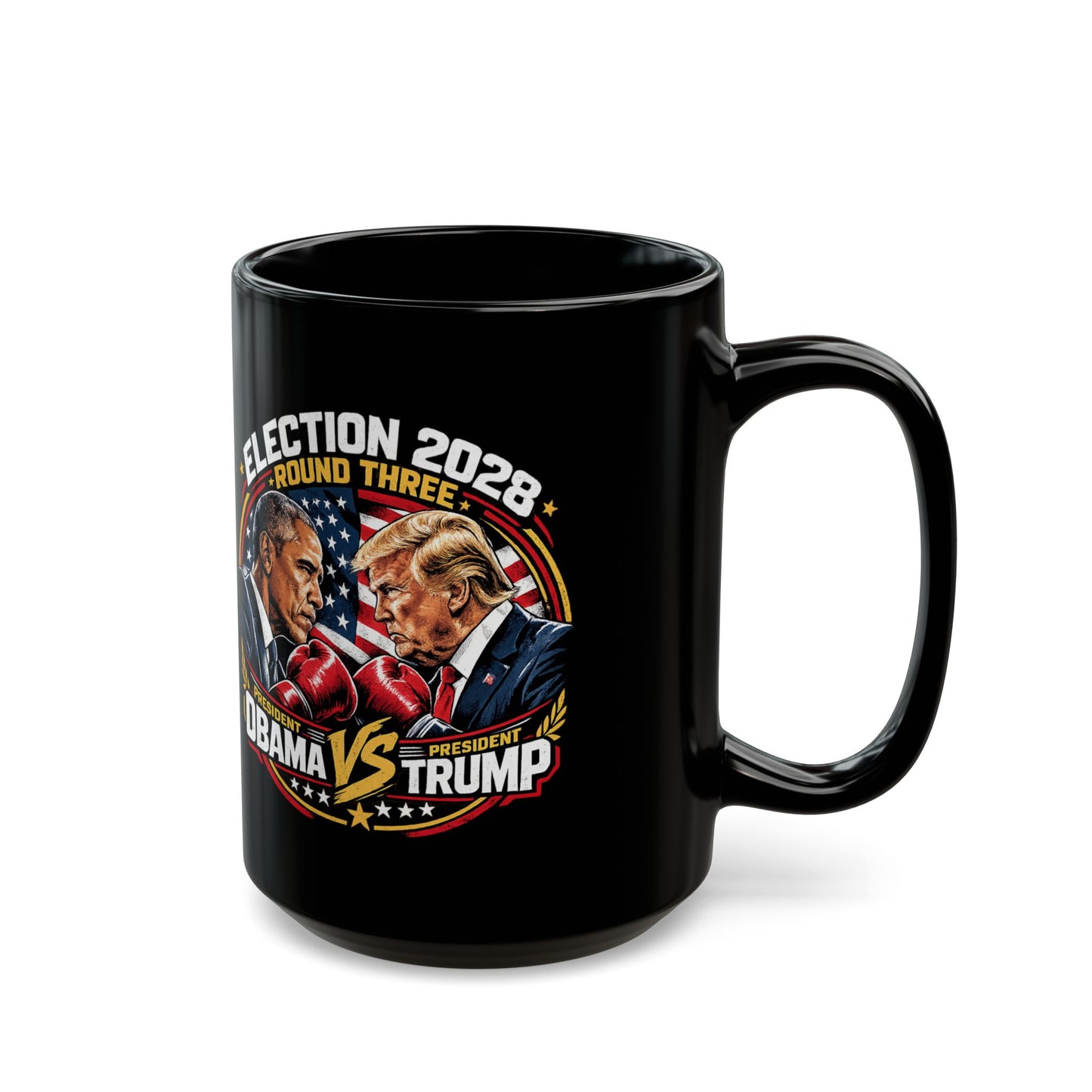 Coffee Mug — "Election 2028: Obama vs Trump" Fight Night Design