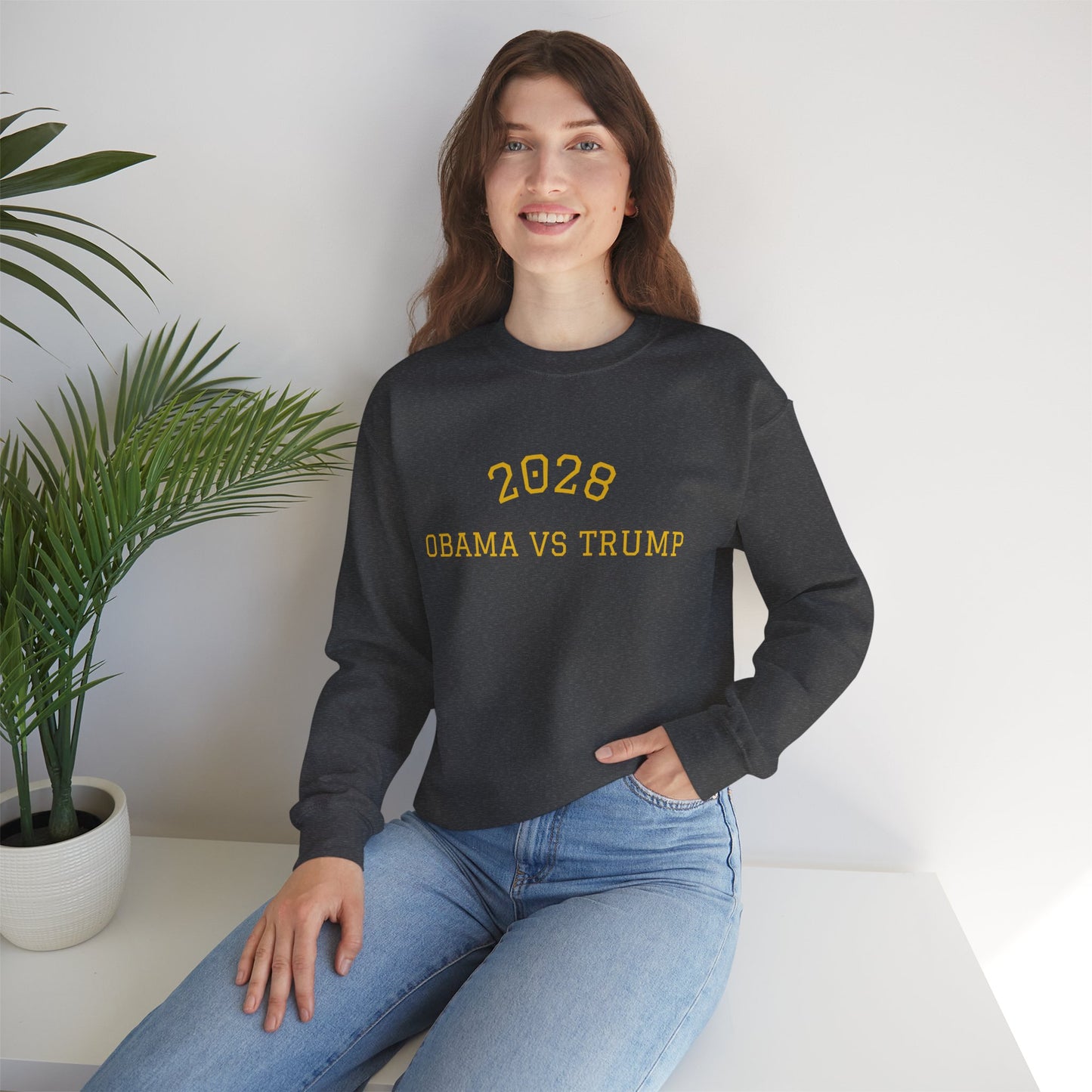 2028 Sweatshirt - Obama vs Trump College Crewneck