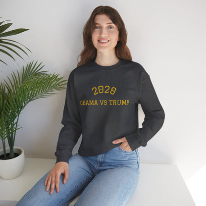 2028 Sweatshirt - Obama vs Trump College Crewneck