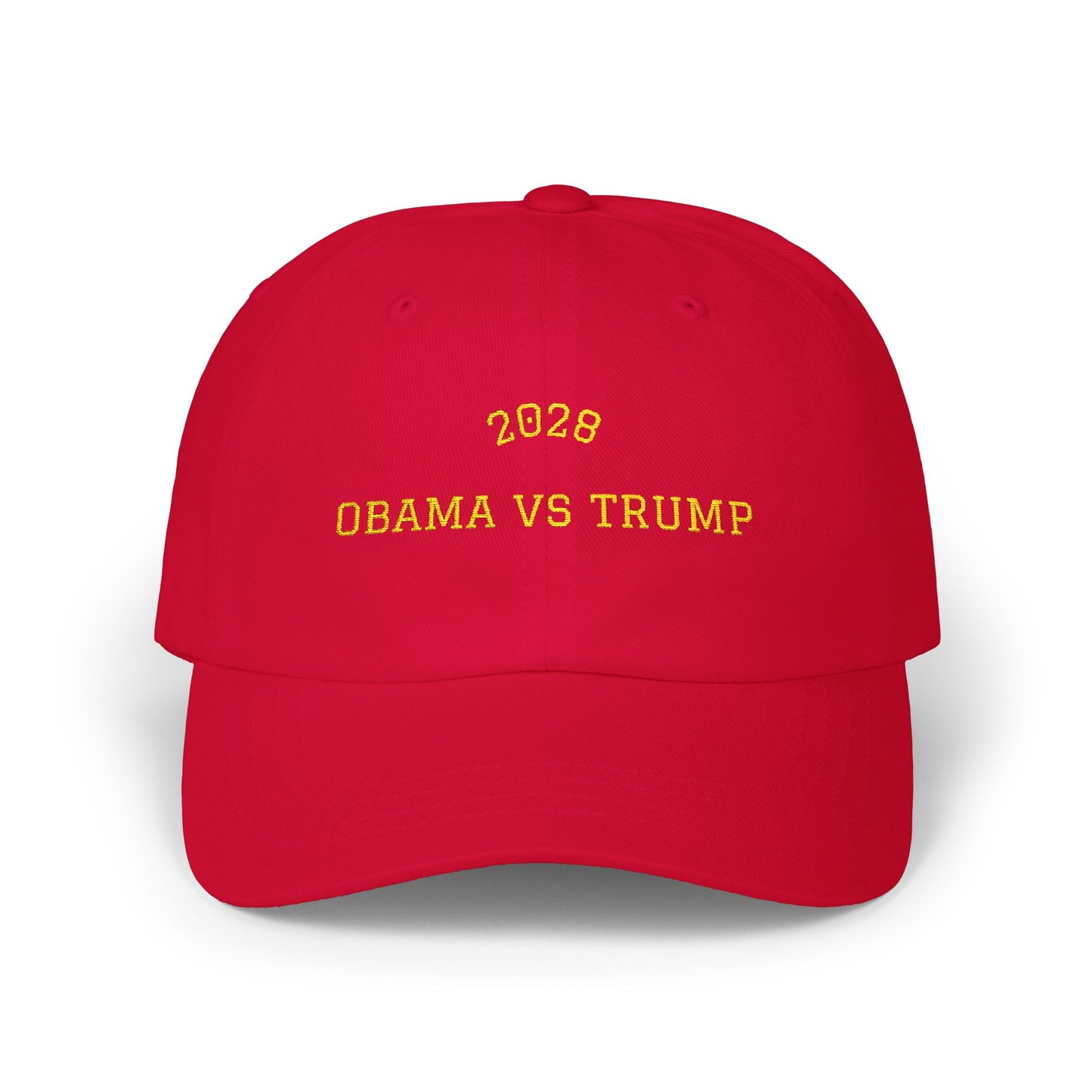 Election 2028 Dad Hat — Obama vs Trump Embroidered Baseball Cap