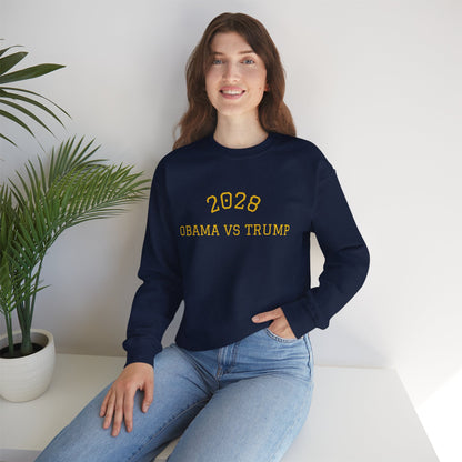 2028 Sweatshirt - Obama vs Trump College Crewneck