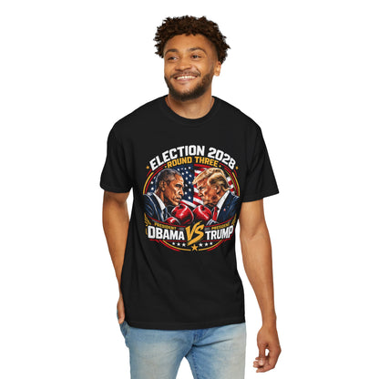 Election 2028 T Shirt Fight Night: Obama vs Trump"  Tee