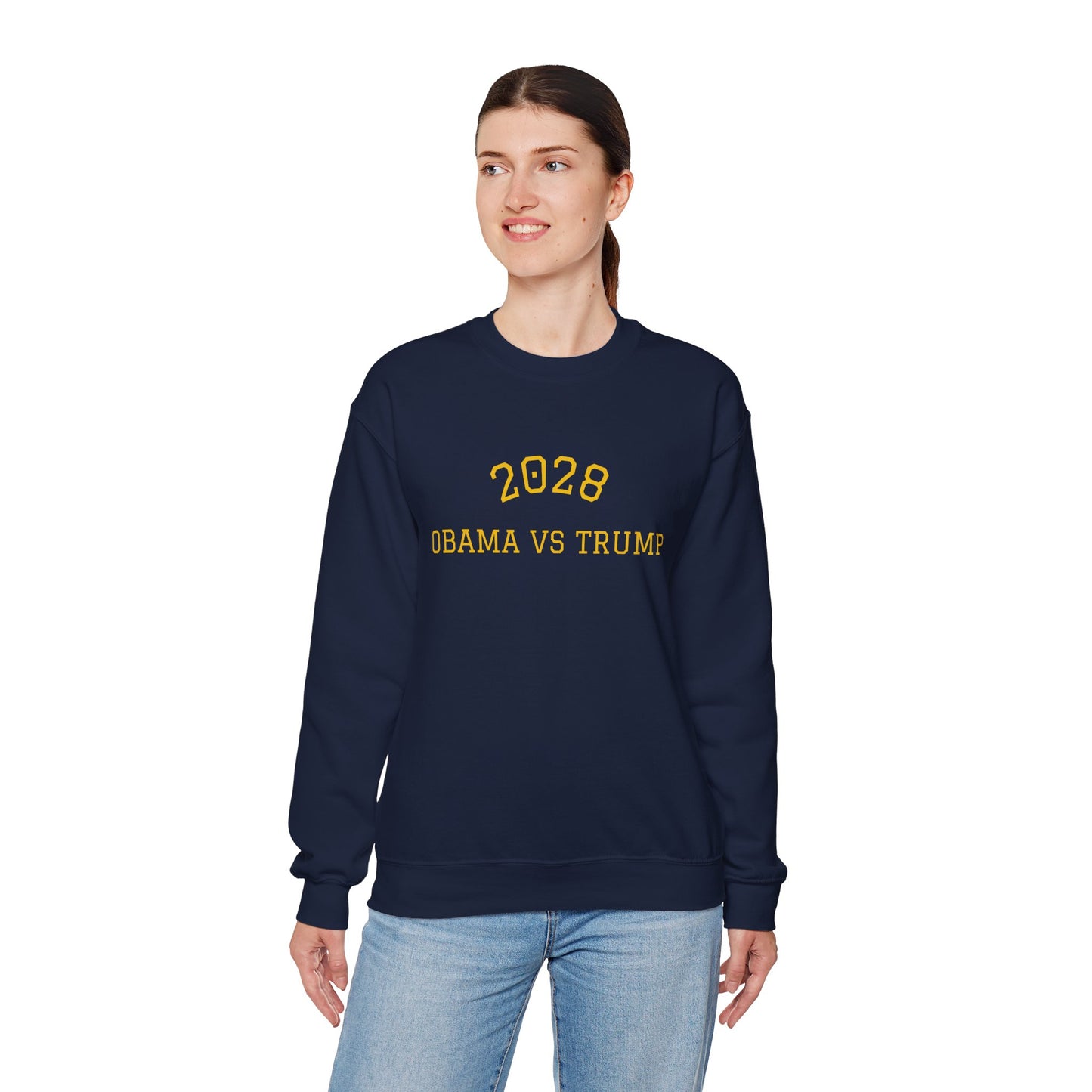 2028 Sweatshirt - Obama vs Trump College Crewneck