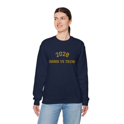 2028 Sweatshirt - Obama vs Trump College Crewneck