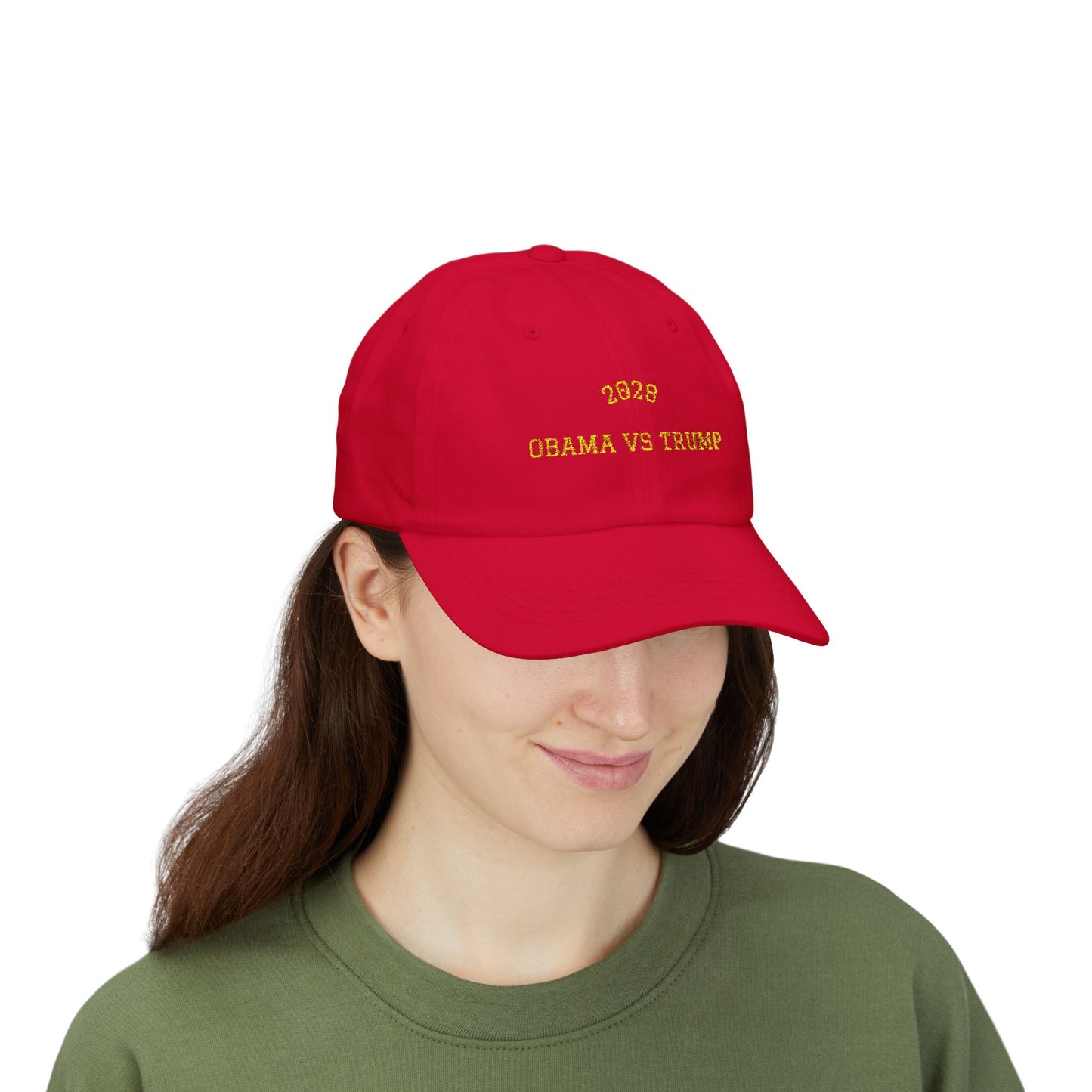 Election 2028 Dad Hat — Obama vs Trump Embroidered Baseball Cap