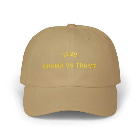 Election 2028 Dad Hat — Obama vs Trump Embroidered Baseball Cap