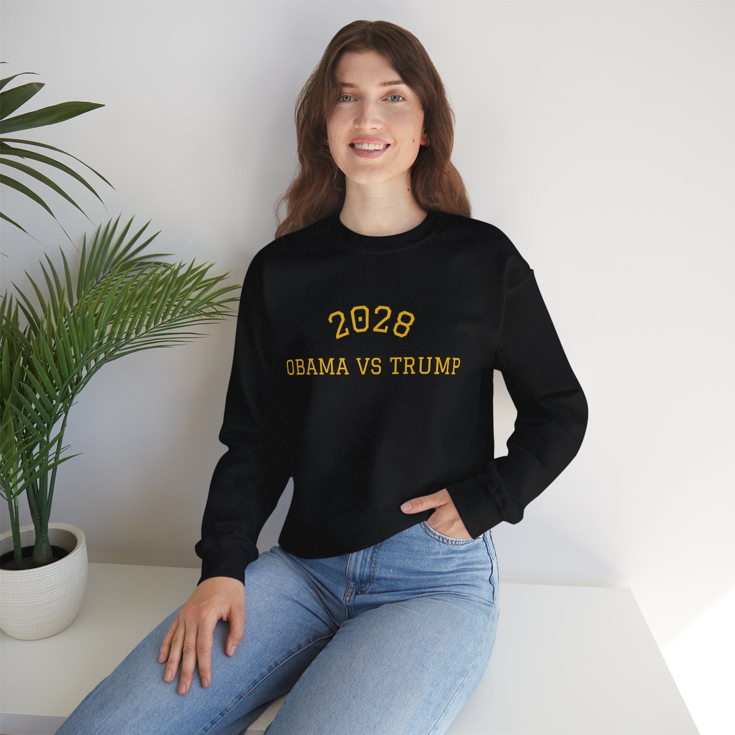 2028 Sweatshirt - Obama vs Trump College Crewneck