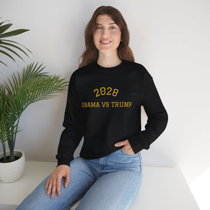2028 Sweatshirt - Obama vs Trump College Crewneck