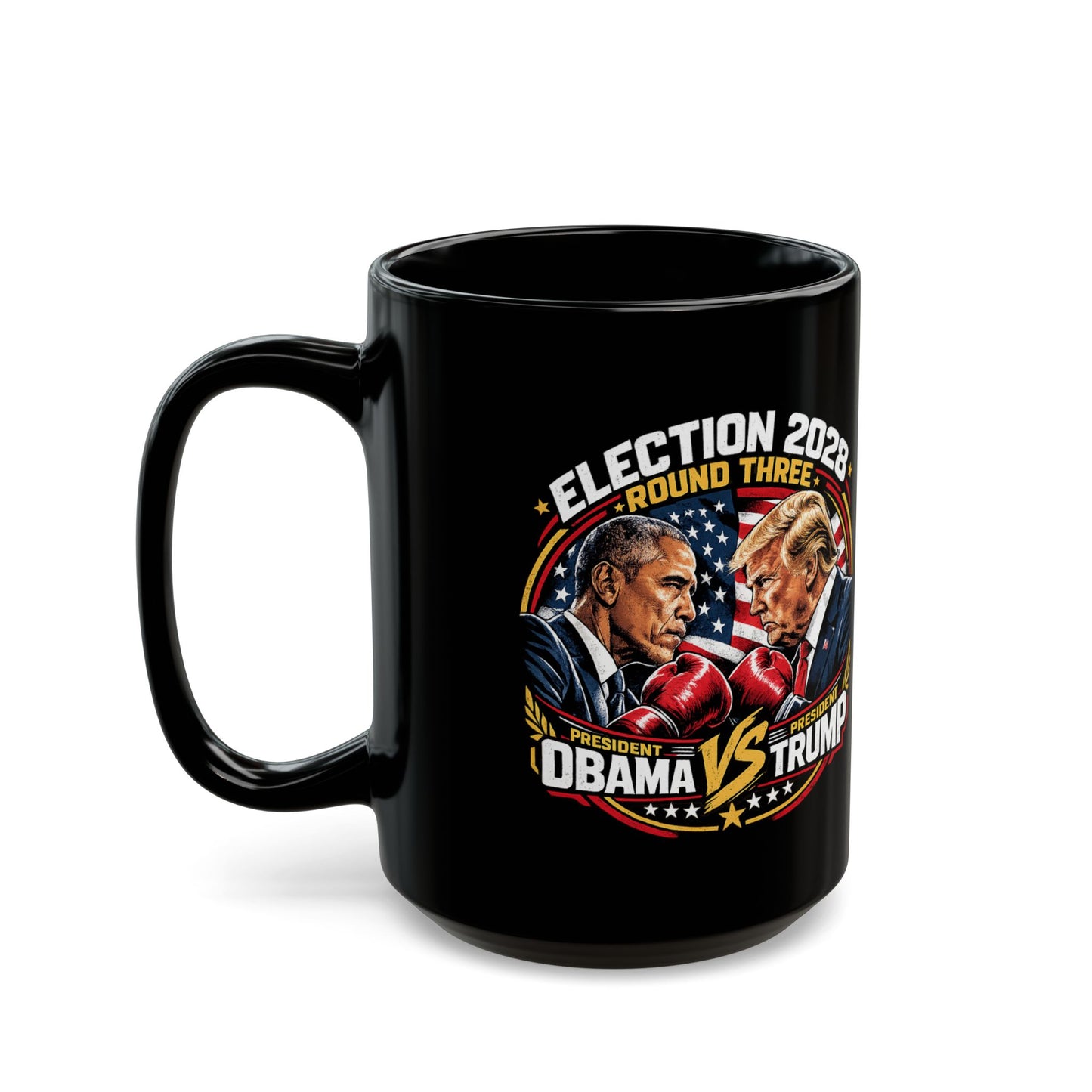 Coffee Mug — "Election 2028: Obama vs Trump" Fight Night Design