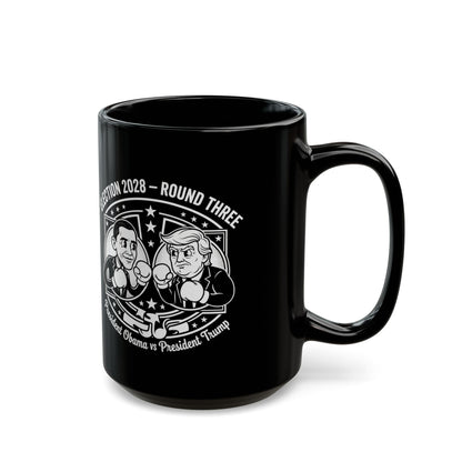 Coffee Mug — "Election 2028: Obama vs Trump" Cartoon Design