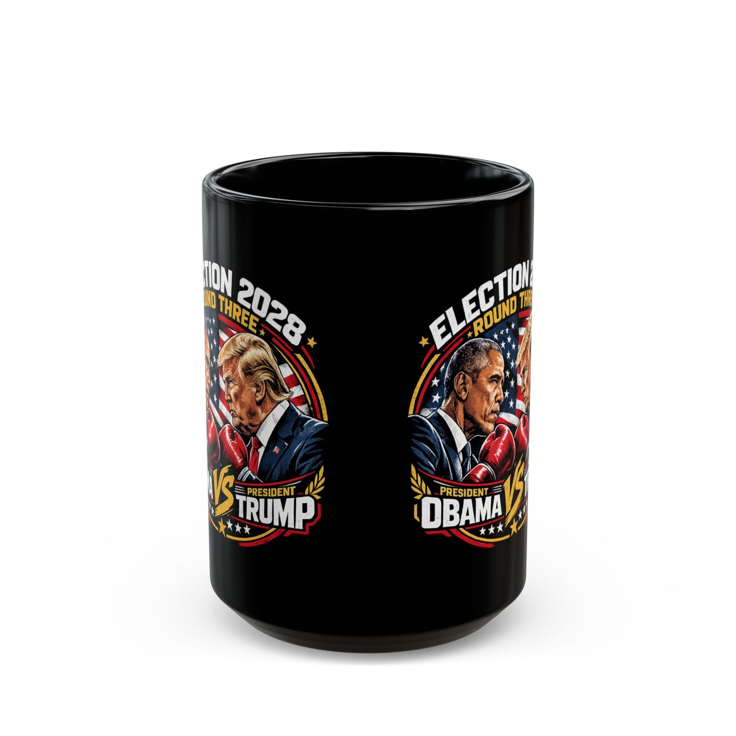 Coffee Mug — "Election 2028: Obama vs Trump" Fight Night Design