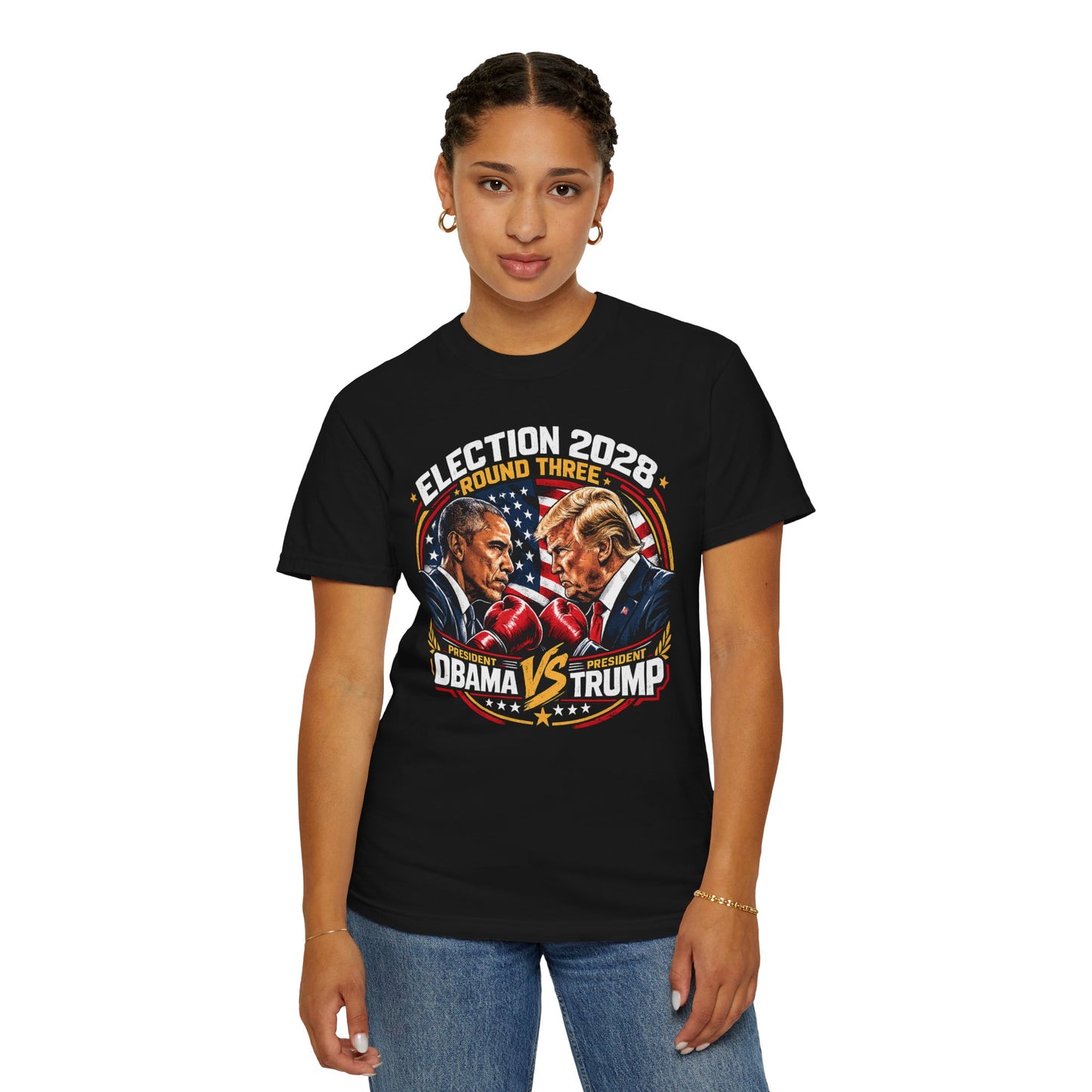 Election 2028 T Shirt Fight Night: Obama vs Trump"  Tee