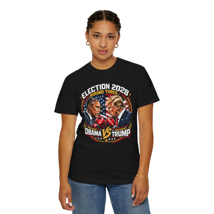 Election 2028 T Shirt Fight Night: Obama vs Trump"  Tee