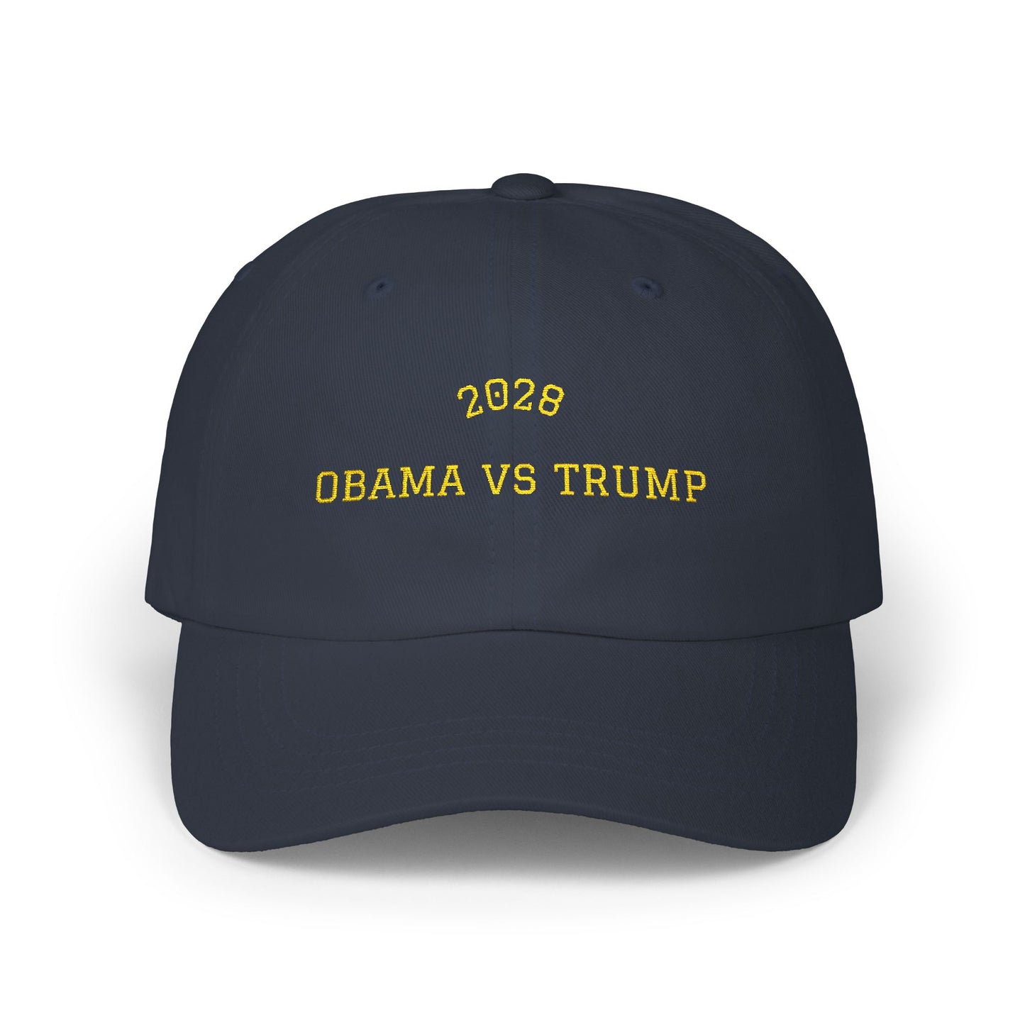 Election 2028 Dad Hat — Obama vs Trump Embroidered Baseball Cap