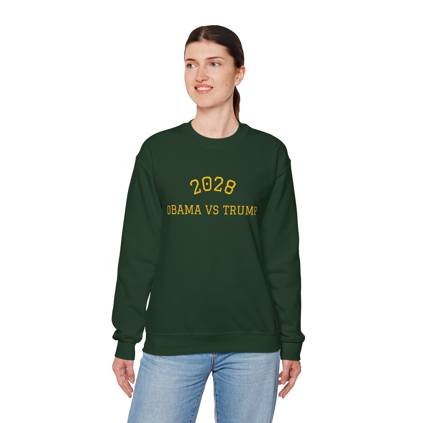 2028 Sweatshirt - Obama vs Trump College Crewneck