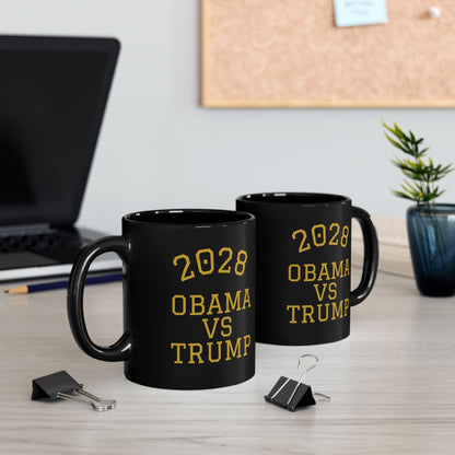 2028 Obama vs Trump Mug — Collegiate Political Coffee Cup