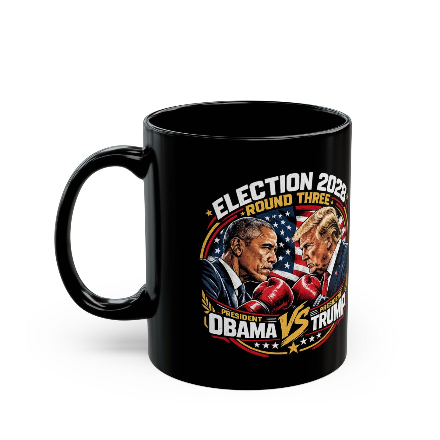 Coffee Mug — "Election 2028: Obama vs Trump" Fight Night Design